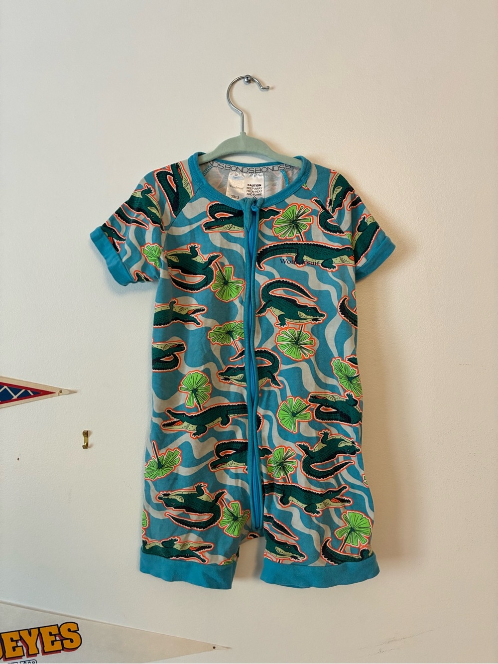 Bonds Teal Alligator & Lily Pad Short Sleeve jammies